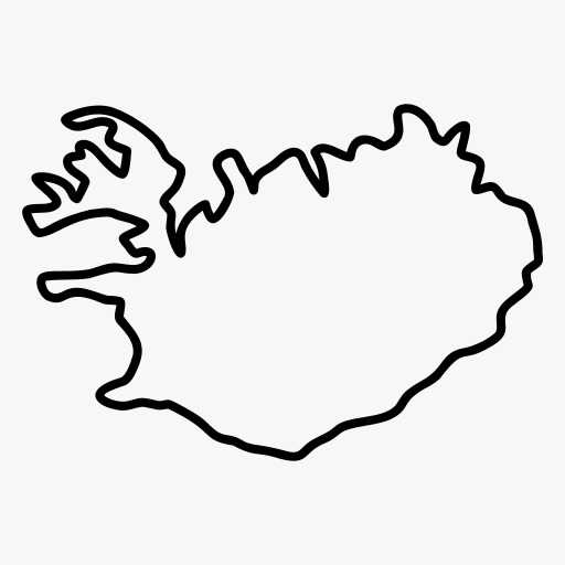 Icono de figura de Islandia
