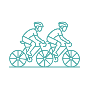 Two cyclist icon