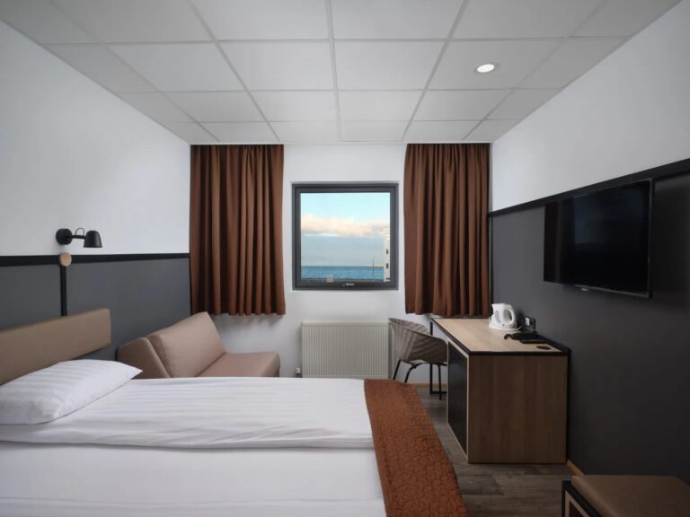 View of the upper room inside the Cabin Hotel