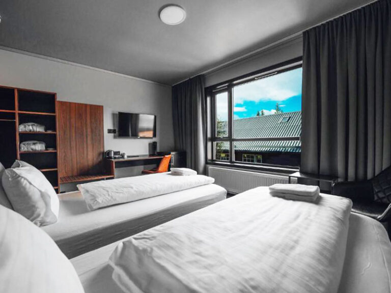Twin Room at the Blue Hotel in Reykholt